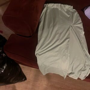 Green Split Skirt